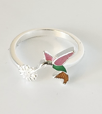 Anillo Colibri Rosado