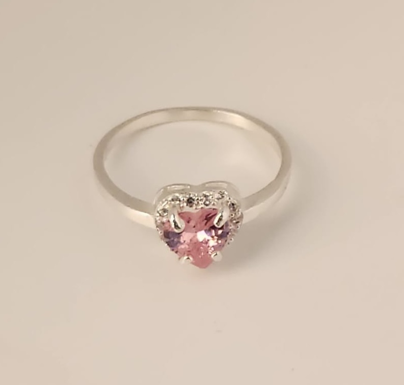 Anillo Corazon Rosa